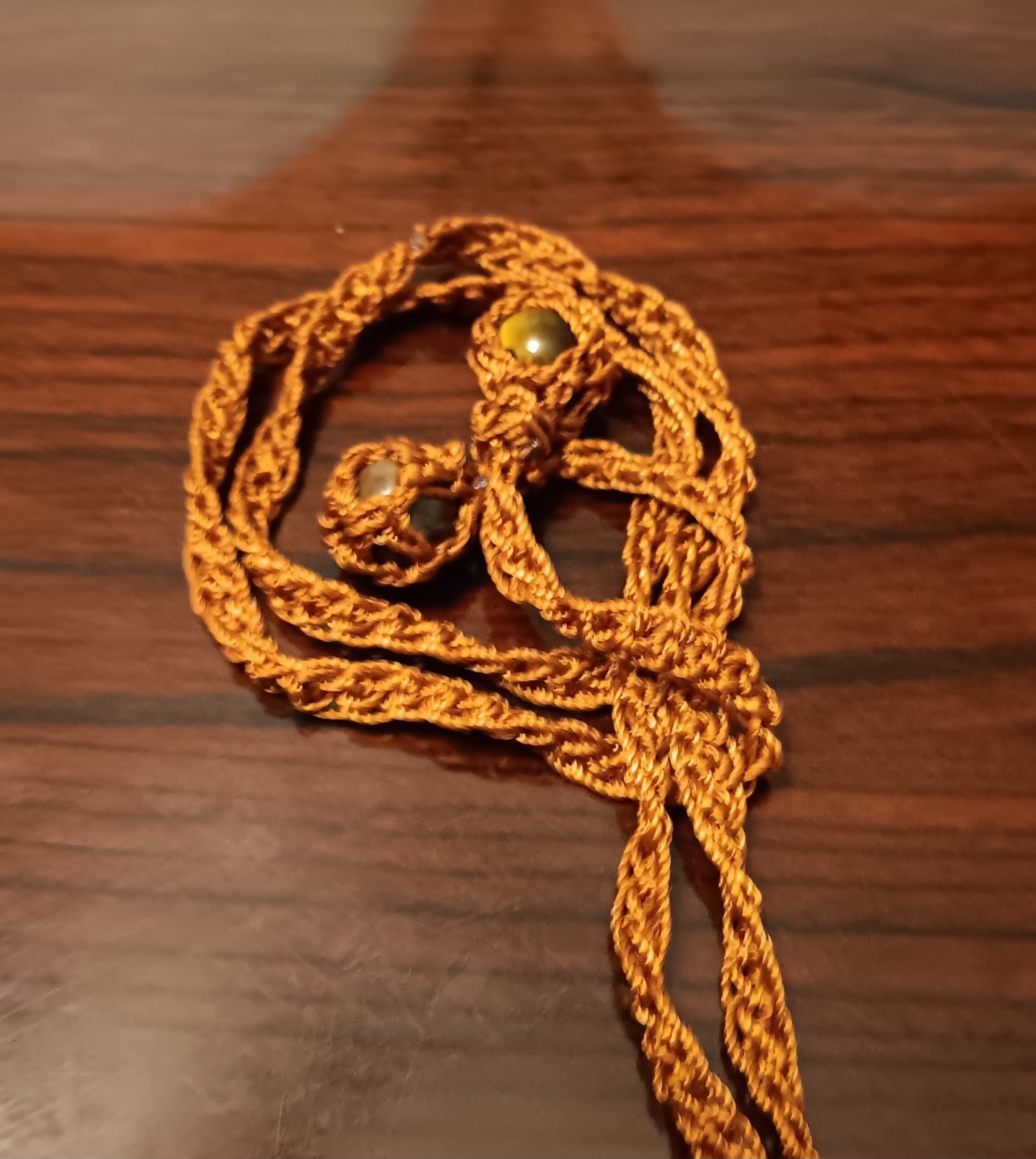 😍 Amber Brown Tiger Eye Stone Statement  Necklac… - image 11