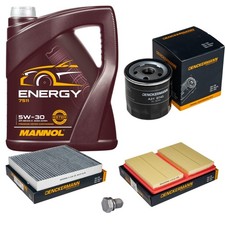 DENCKERMANN Inspektionspaket 5L MANNOL Energy 5W-30 für VW Polo T-Cross Seat