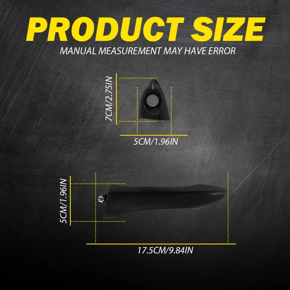 1x Manija de puerta exterior delantera izquierda negra para BMW X5 H 2000-2006 Foto 4 de 4