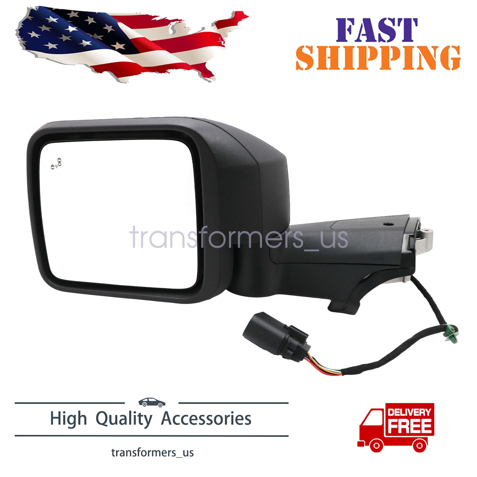 For Ford Bronco 2021-2025 Driver Left Side Door Mirror Power Heated With BLIS