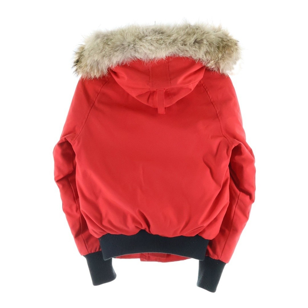 CANADA GOOSE CHILLIWACK BOMBER Logo Patch Zip Up Fur Hoodie Down Jacket Red Used thumbnail 2