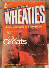 Tiger Woods GOLF GREATS Wheaties Box 18-oz. Sealed/Mint Condition PLUS Gift