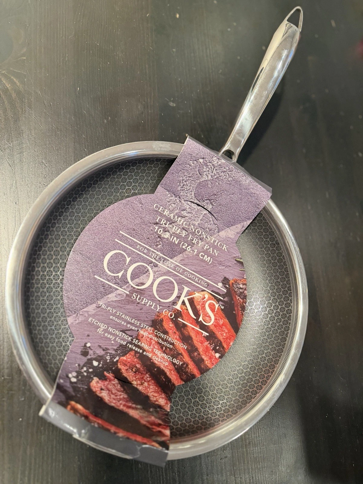 Cook's Supply Co. Ceramic Nonstick Tri-Ply Fry Pan 10.3 in Dishwasher Safe