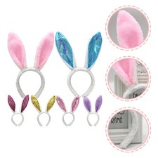  6 Pcs Bandeau D’oreille Lapin Bandeaux Pour Femmes Clips Poils L'oreille