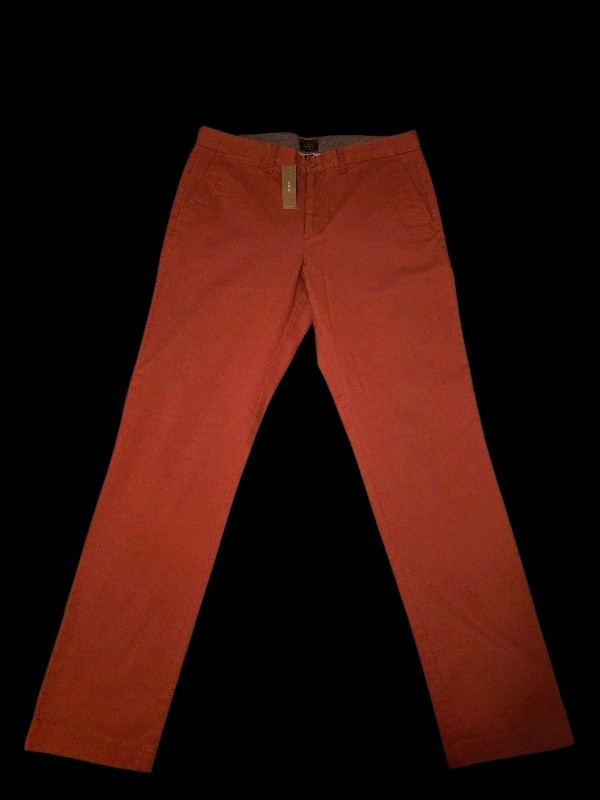 J.Crew 770 Straight Fit Stretch Chino Pants Pastel Red AR886 - Men's 32x32 - New
