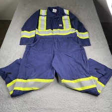 Bocomal FR Hi-Vis Coverall Mens 2XL Blue Flame Resistant Twill Full Zip Workwear