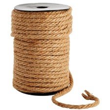 100 Feet Nautical Rope for Crafts, 6mm Thick Jute Twine Brown Brown