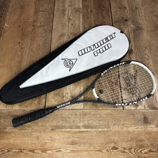 Dunlop Hotmelt Pro Titanium Squash Racquet Black White with Bag