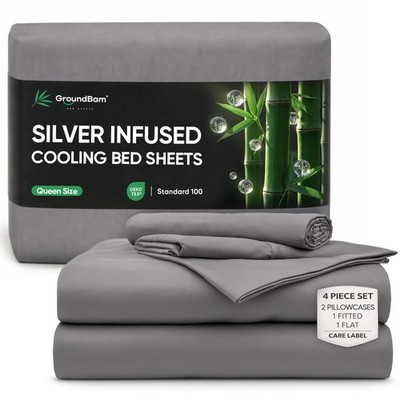 Groundbam Silver Infused Bed Sheets Set Temperature-Regulating Fabric