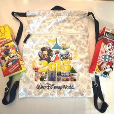 Walt Disney World Drawpack White Excellent 2015 Mickey Mouse Character Collage
