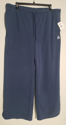 Reebok Wide Leg Sweatpants Women's Plus Size XXXL Blue Elastic Comfort Waist