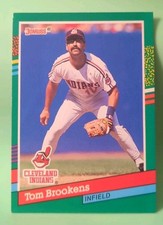 1991 Donruss - Tom Brookens #658 1 White Stripe on Rt Border - Cleveland Indians
