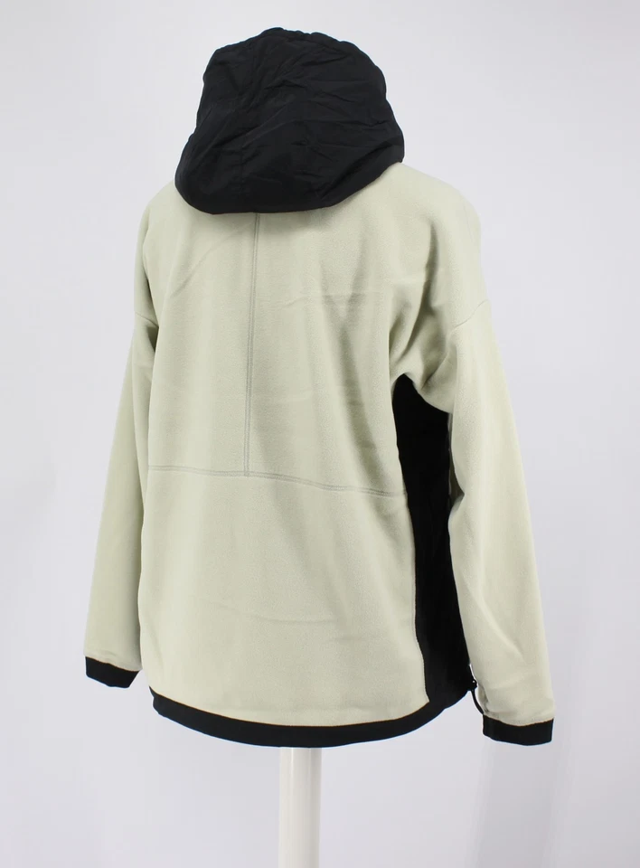 HOLDEN MENS HOODED FLEECE ANORAK 1/2 ZIP UK M CANVAS BEIGE BLACK RRP £197 IR - Image 4 of 4