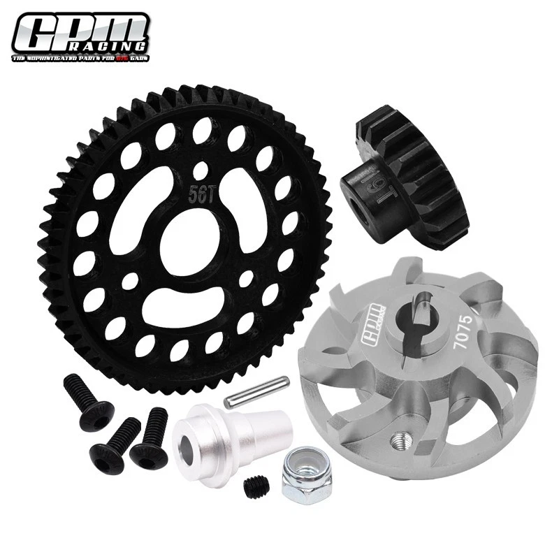 GPM 7075Alu Gear Adapter & 32P/56T & 19T Gear Kit For TRAXXAS 1/10 Slash 4X4 LCG - Image 4 of 4