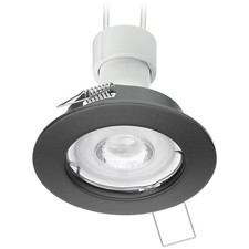 Decken-Einbaustrahler FERE Einbaurahmen anthrazit matt, inkl. GU10 Lampe, 468lm,