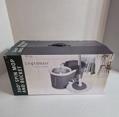 Mop Bucket with Spin-Dry Feature 360° Built-In Detergent Pump Bottle New in Box