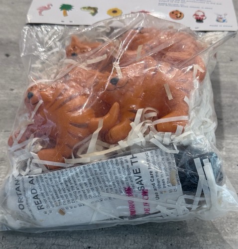 Vintage Primal Fun Orange Tabby Cat Blow Mold Lights 12ft String Indoor Outdoor - Picture 8 of 9