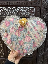 Vintage Heart Shaped Key Holder Cottagecore