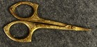 Vintage Ornate Gold Tone Sewing Scissors Straight Cut Metal Alloy 4" or Less — photo 3