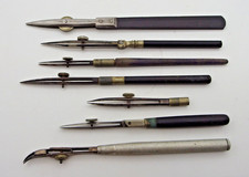 7 Vintage Ruling Pens Drafting Set Drawing Instruments