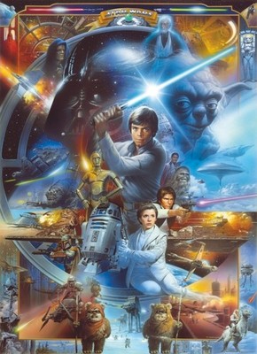 Fototapete KOMAR | STAR WARS LUKE SKYWALKER COLLAGE | 4 Teile | BxH 184 x 254 cm