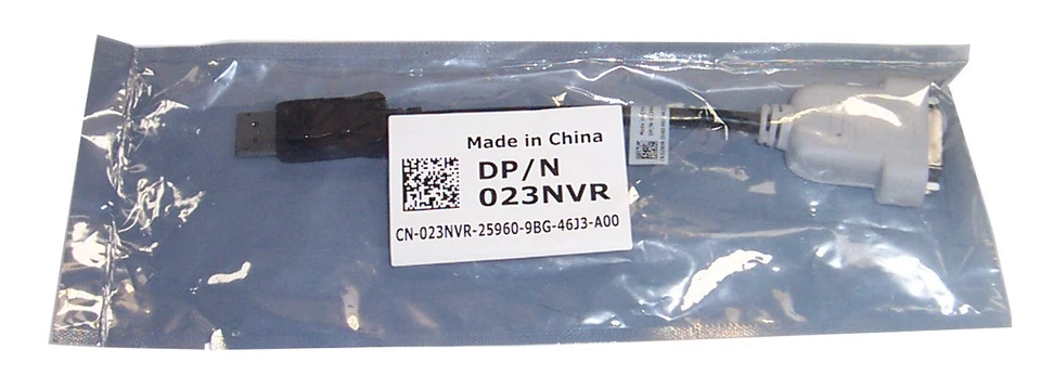 NEW DELL DisplayPort/Display Port To DVI-D Cable/Adapter/Converter 23NVR/023NVR - Image 2 of 2
