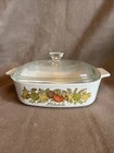 VTG SPICE OF LIFE L'ECHALOTE 1970s  BAKE CASSEROLE CORNINGWARE A1B #32 PYREX LID