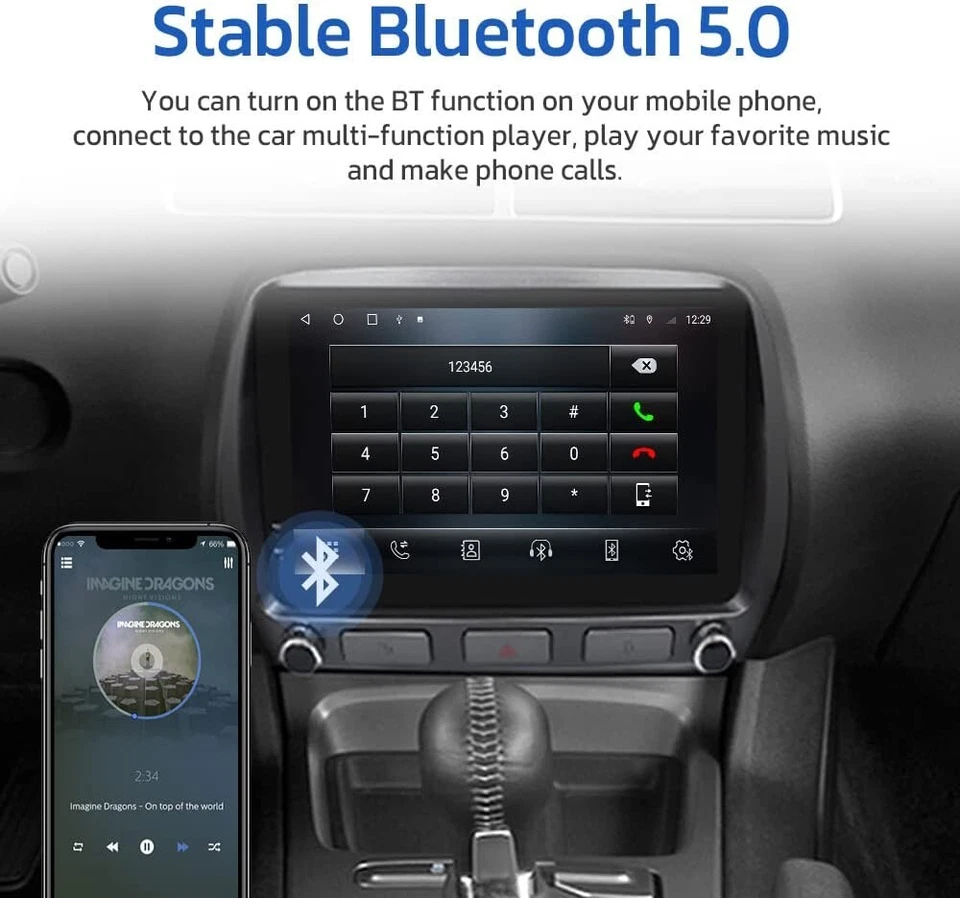 Android Apple Carplay Car GPS Navi  Radio Stereo For Chevrolet Camaro 2010-2015 Foto 4 de 4