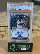 2023 BOWMAN CHROME 1ST SPECKLE REFRACTOR BRYAN RINCON AUTO /299 PSA 9