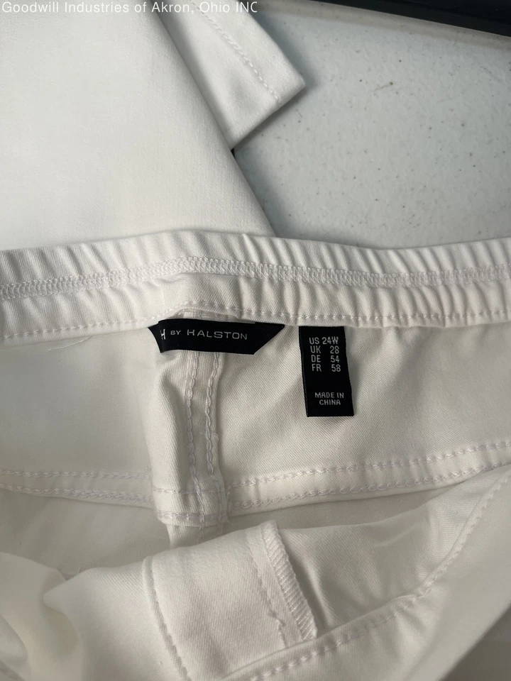 Pantalones blancos para mujer Gently Loved H by Halston, talla 24W Foto 3 de 3