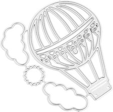 Silver Hot Air Balloon Metal Cutting Dies Scrapbooking Stencil Die Cuts Card ...