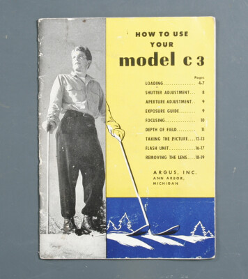 ARGUS HOW TO USE YOUR MODEL C-3, 1950/135615
