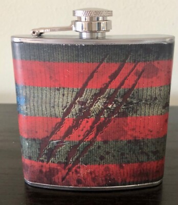 Nightmare on Elm Street Fredy Krueger Flask with Holographic Sticker, Nerd Block