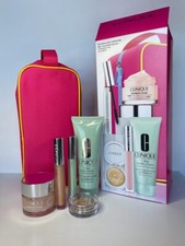 New Clinique Vacation Glow Essentials 6 PC Women's Gift Set w/ Accessory Bag