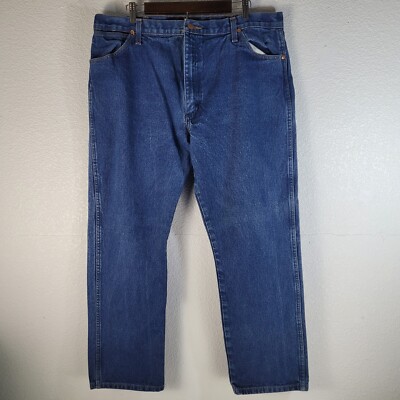 Men's Wrangler 1013MWZPW A201 5019 blue denim jeans 38 x 30 cowboy