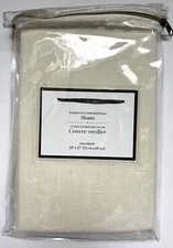 WILLIAMS SONOMA HOME SIGNATURE LINEN IVORY STANDARD SHAM PILLOW COVER NEW BED