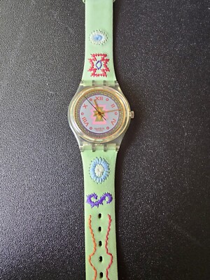 SWATCH WATCH 312 Swiss Quartz 34mm Vintage NWT Clear Case  display picture 2