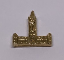 Canadian Parliament Hill Building Ottawa Canada Gold-Tone Lapel Pin (P1-2)