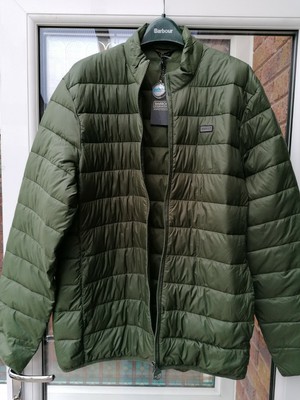 barbour green puffer jacket