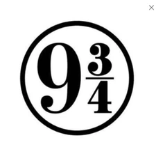 Harry Potter Hogwarts platform 9 3/4, Decal Vinyl Car Window Sticker  ANY SIZE