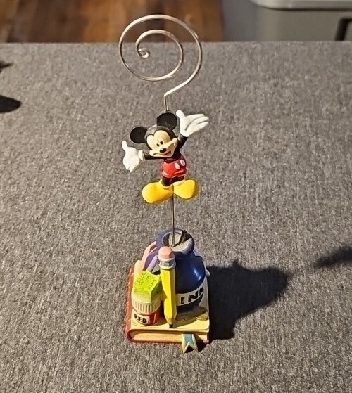 Mickey Mouse Photo Holder Resin Wire Ink Bottle Art Supplies Disneyland Disney-image