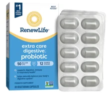 2 Pack Renew Life Extra Care Go Pack Probiotic Capsules 50 Billion CFU 30 Count