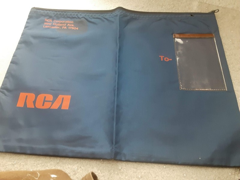 RCA Bag- with "To" holder - From Lancaster PA - Material Nylon - Collectible 