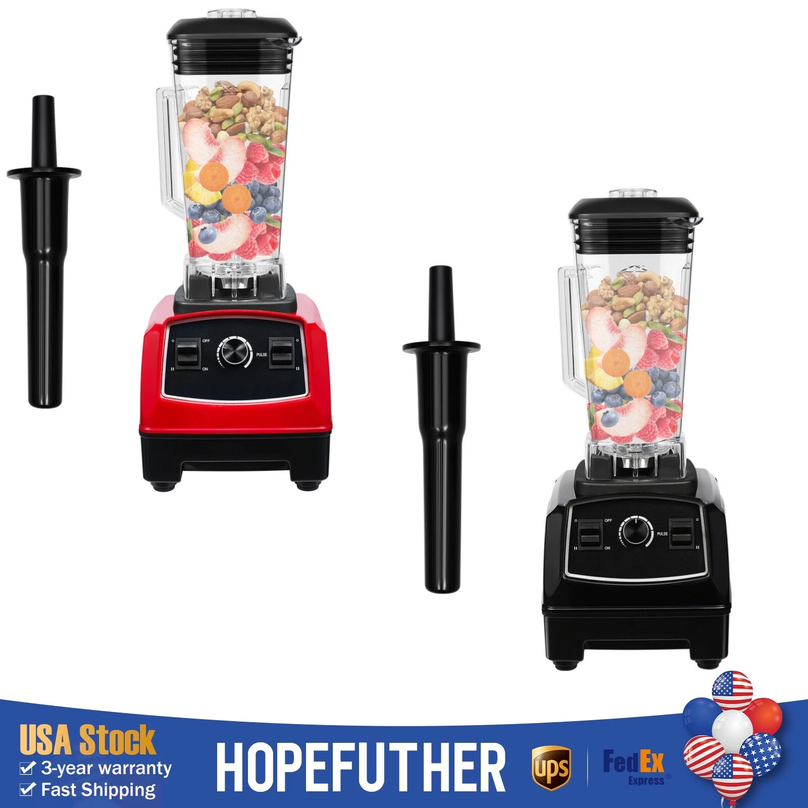 3-HP 2L Professional Power Blender Heavy Duty Commercial Blender Mixer Juicer US
Opens in a new wind
