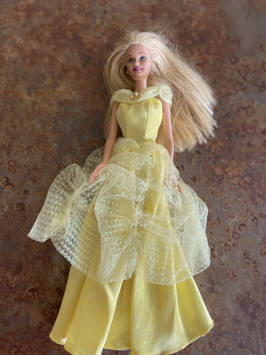 Vintage Blonde Barbie in a Yellow Elegant Dress | eBay