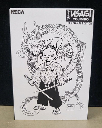 NECA TMNT Usagi Yojimbo Figure Stan Sakai Edition Black & White Signed/Remarque