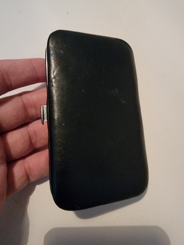 Grooming Carrying Travel Case Black Faux Leather