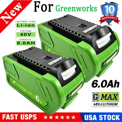 40V G-MAX 8.0Ah 6.0AH Lithium Battery For Greenworks 2901319 29472 29462 20202