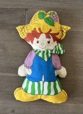 VTG Strawberry Shortcake Huckleberry Pie Handmade Pillow Panel Plush Doll 18  
