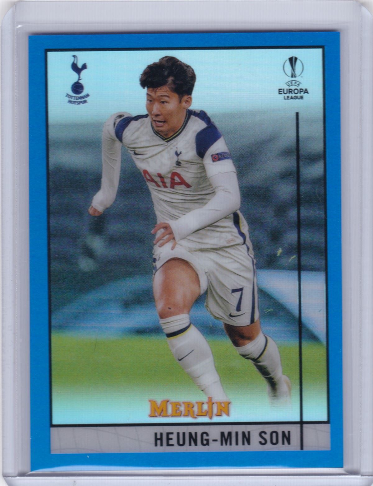 2020-21 Topps Merlin Chrome Blue Refractor #44 Heung-Min Son - Tottenham 44/75